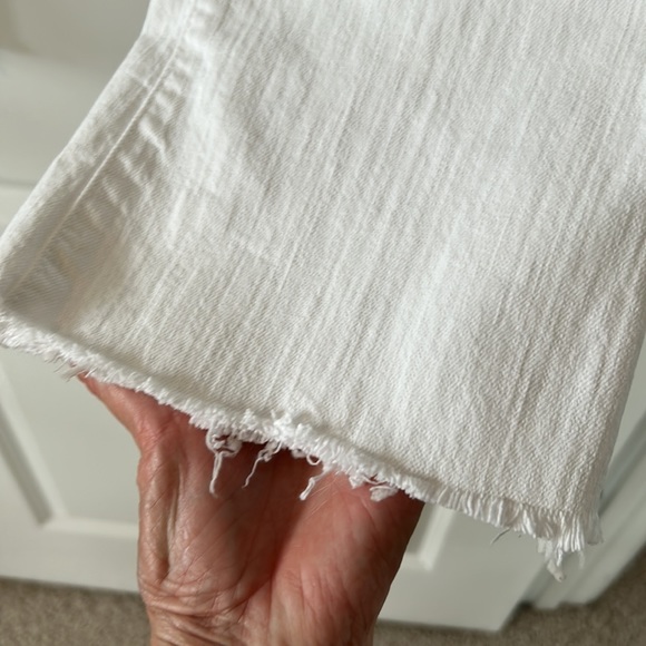 Joe's Jeans Provocateur Jeans w Frayed Hems in Jenny Wash (White) w MEASUREMENTS - Picture 3 of 15